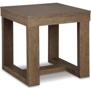 Signature Design by Ashley Watson Classic Oversized Square End Table, Dark Brown(Gray Brown)