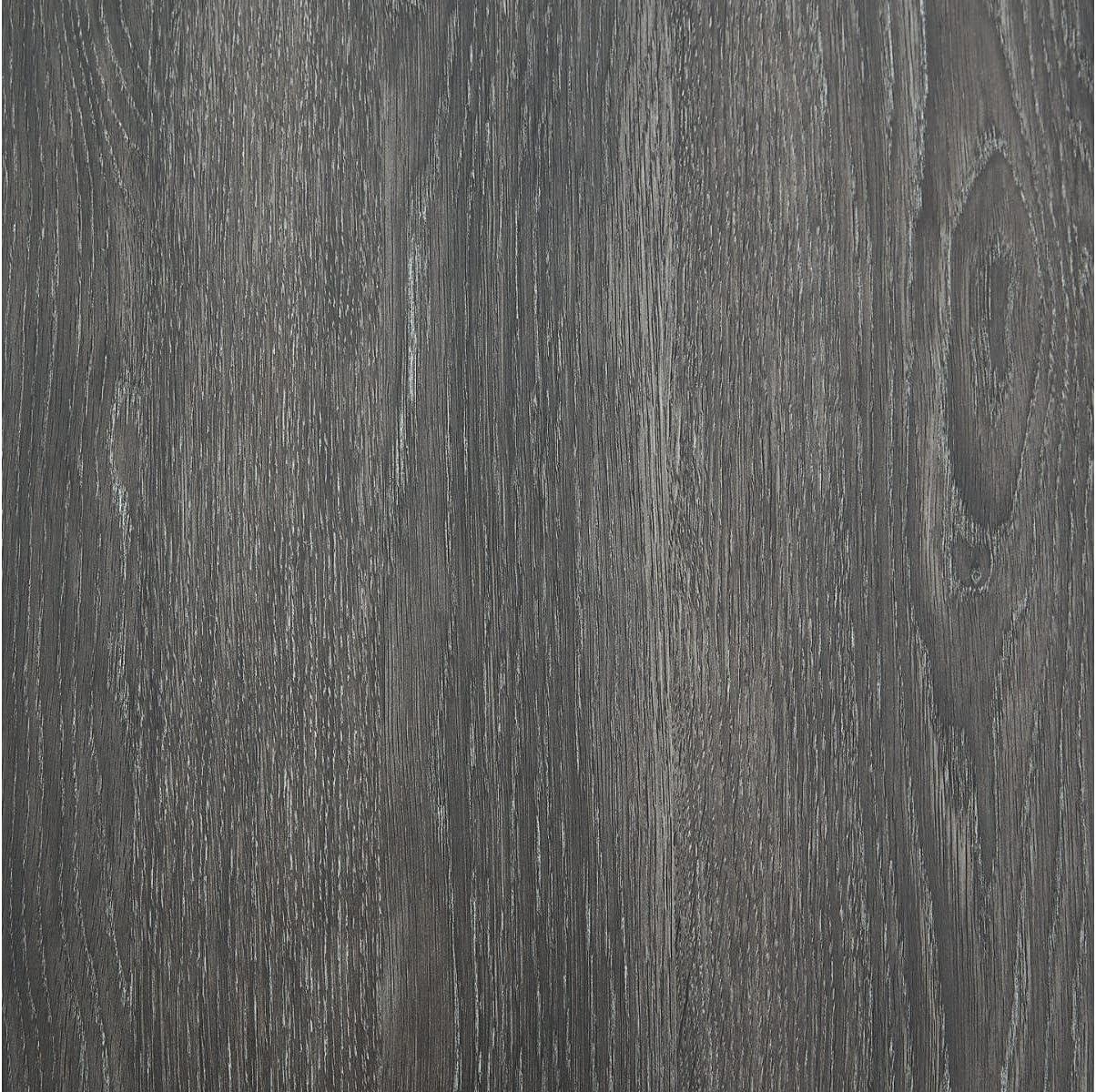 imageSignature Design by Ashley Aldwin Farmhouse Square End Table with Crossbuk Details Light BrownDark Gray