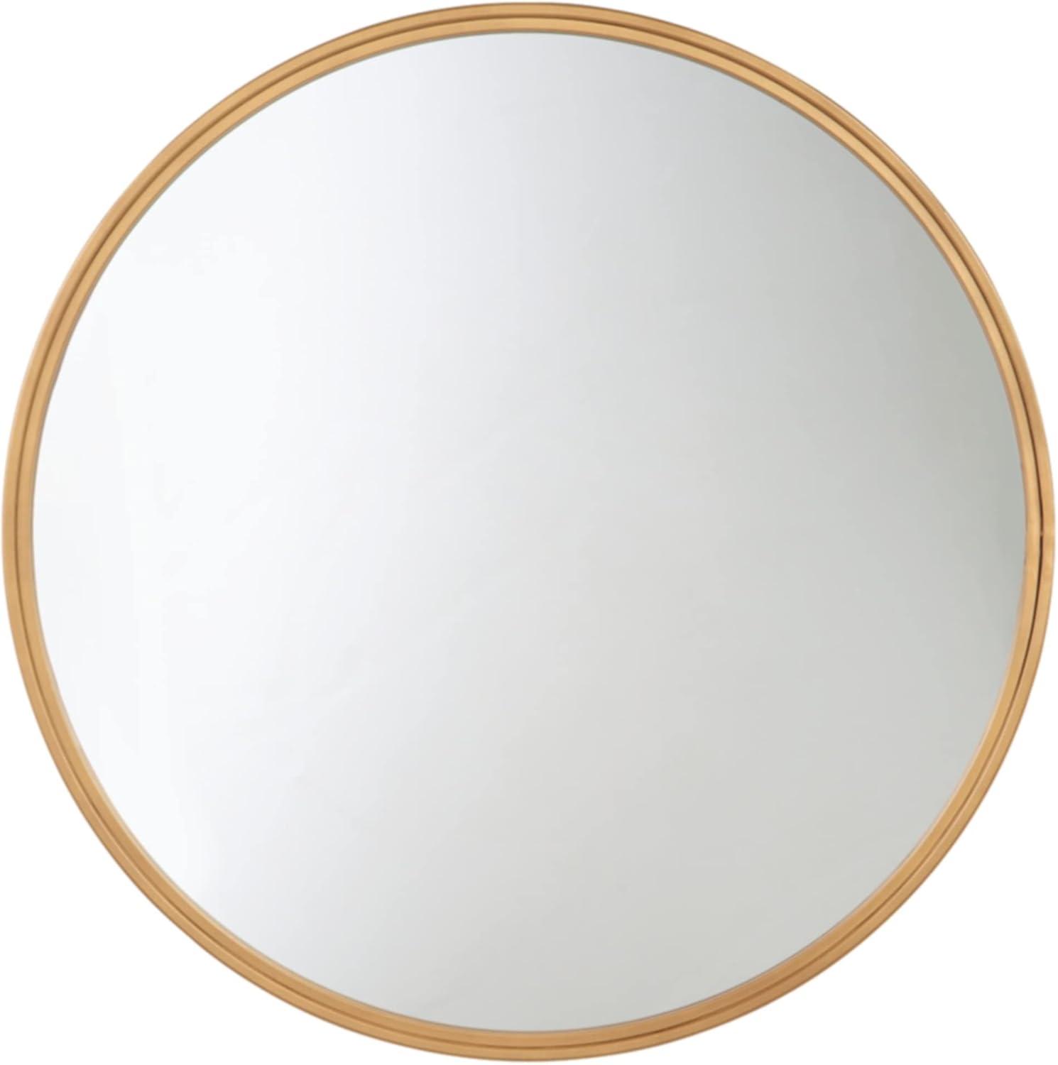 imageSignature Design by Ashley Brocky 24quot Contemporary Rectangular Wall Mounted Accent Mirror WhiteGold