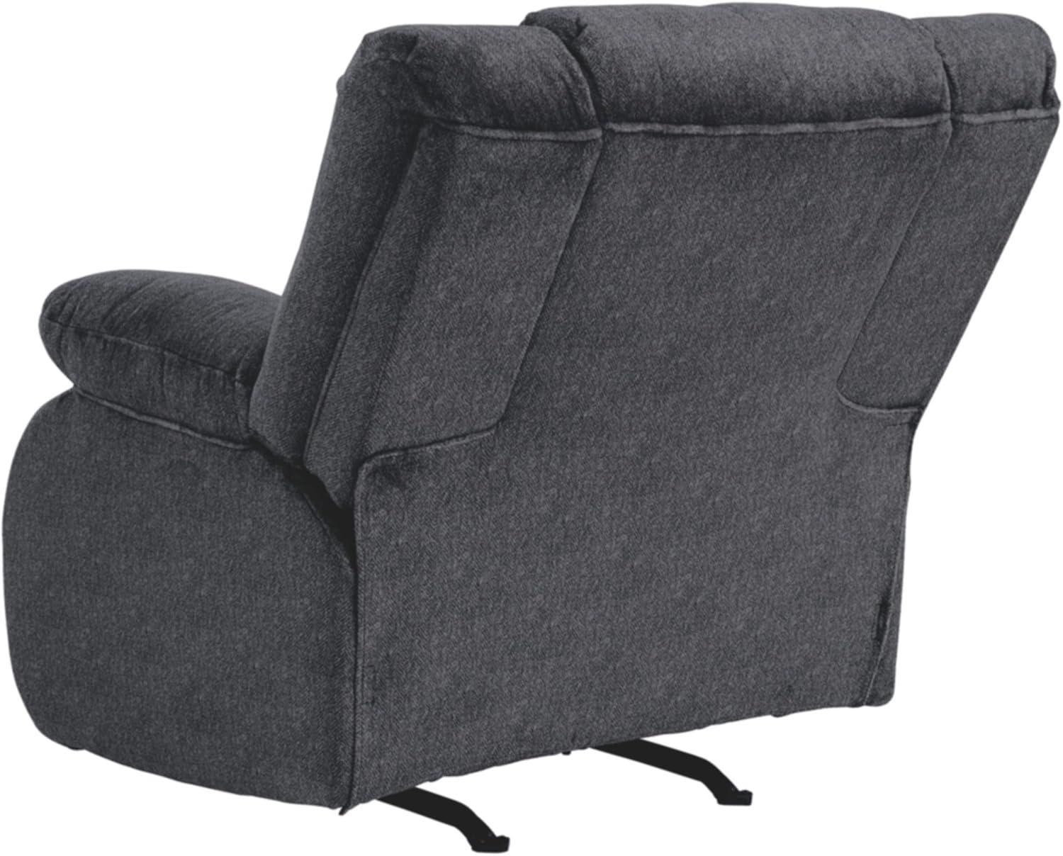 imageSignature Design by Ashley Burkner Adjustable Power Rocker Recliner with USB Charging GrayDark GrayBlue