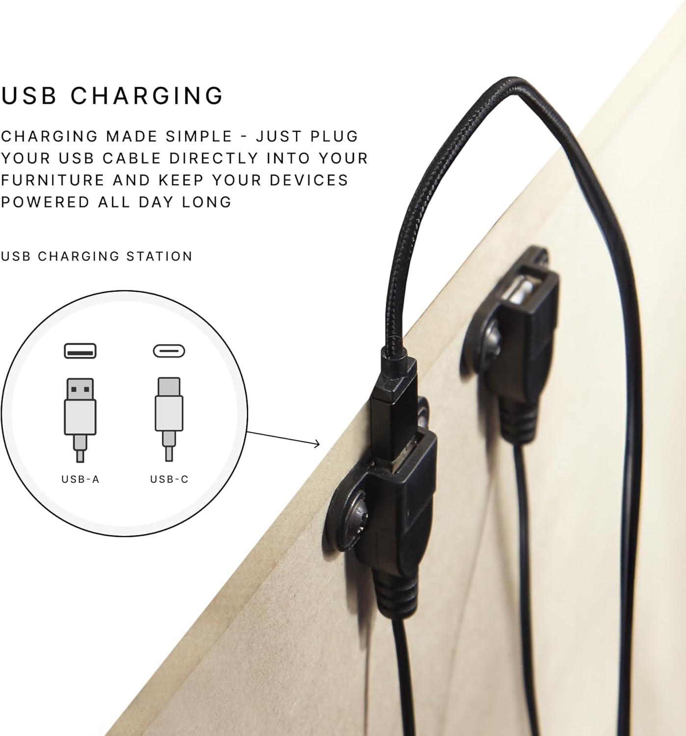 imageSignature Design by Ashley Burkner Adjustable Power Rocker Recliner with USB Charging GrayDark GrayBlue