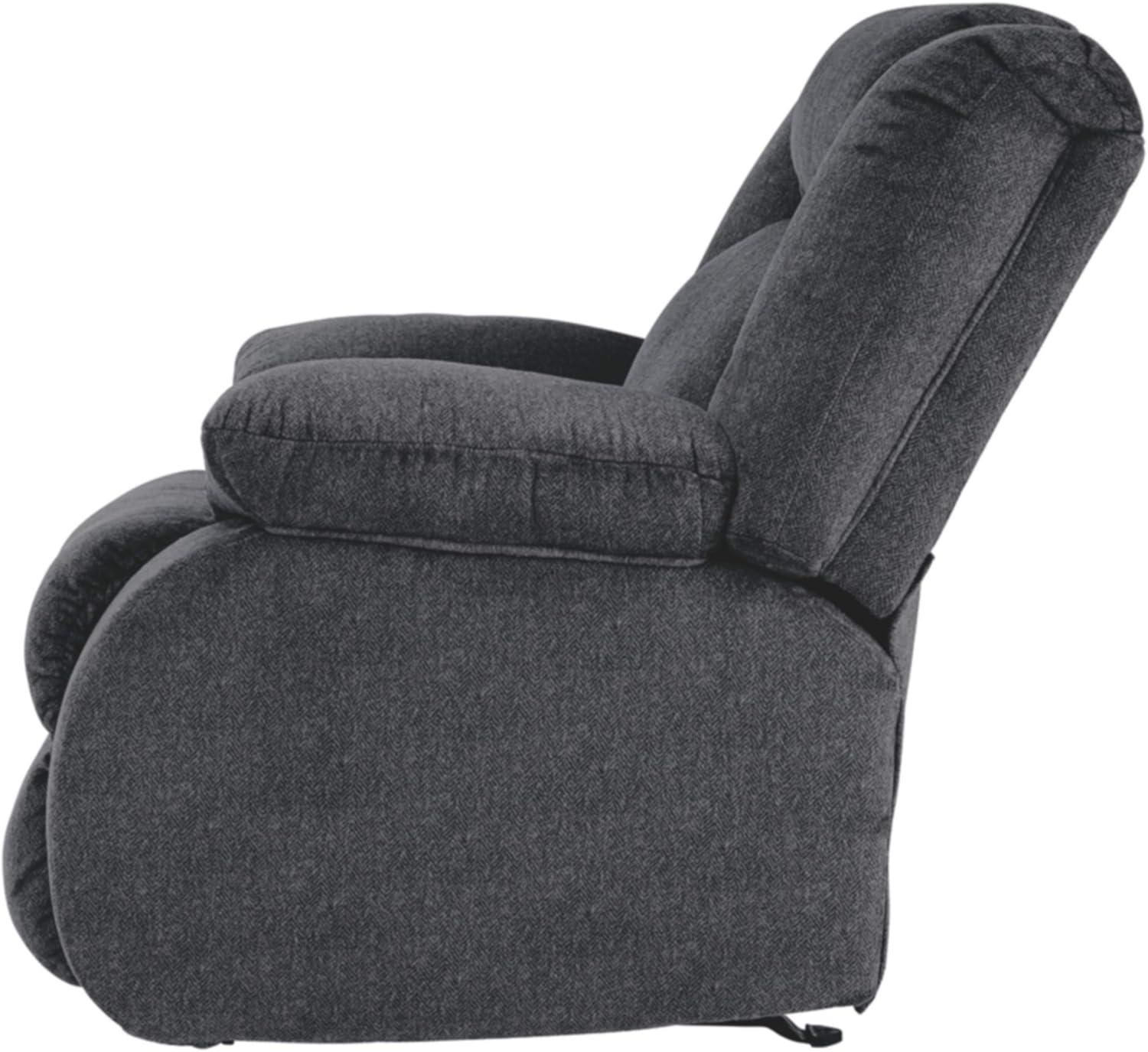imageSignature Design by Ashley Burkner Adjustable Power Rocker Recliner with USB Charging GrayDark GrayBlue