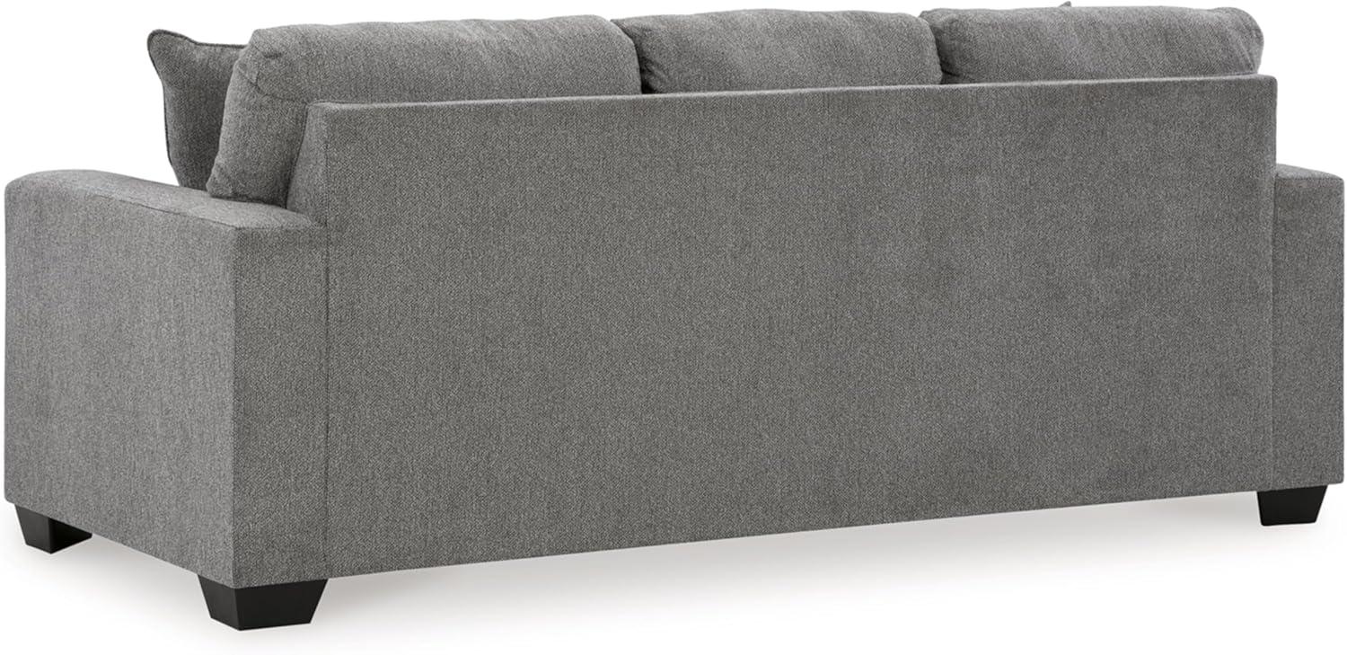 imageSignature Design by Ashley Deltona Casual 2in1 Sofa Sleeper with Folding Gel Memory Foam Mattress Queen GrayGrey