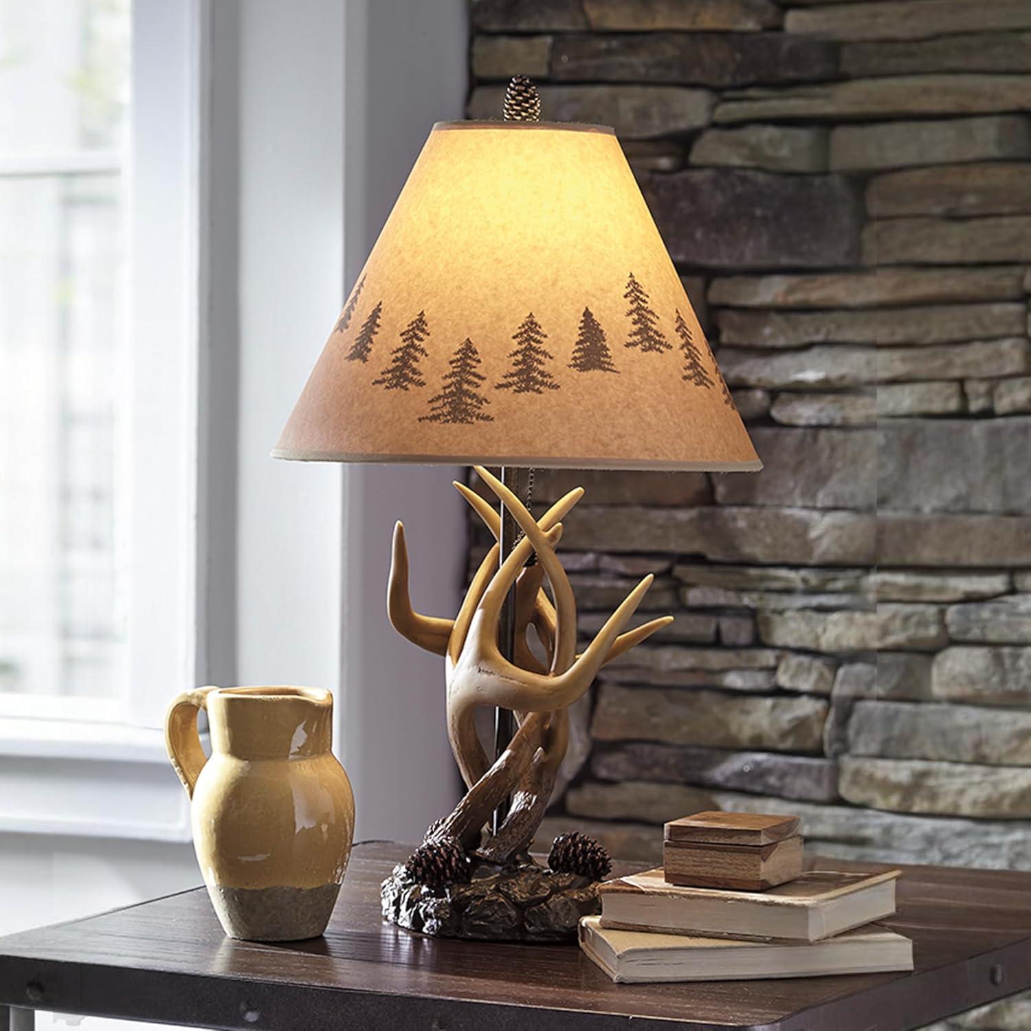 imageSignature Design by Ashley Derek Rustic Cabin Antler Lamp Set 2 Count Brown