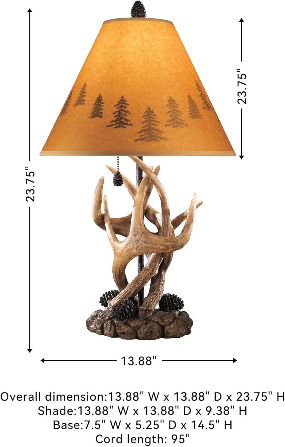 imageSignature Design by Ashley Derek Rustic Cabin Antler Lamp Set 2 Count Brown