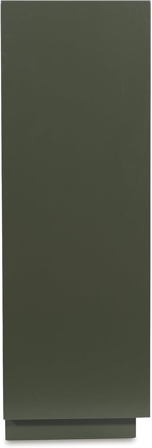 imageSignature Design by Ashley Geirwood Contemporary Accent Cabinet with Shelf and Geometric Pattern Green