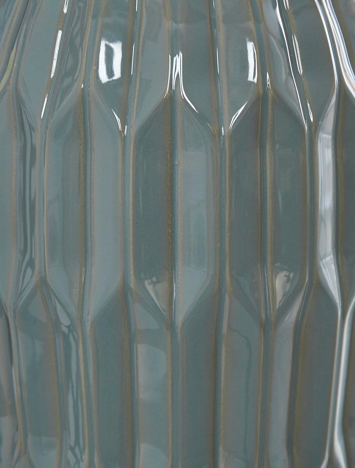 imageSignature Design by Ashley Hadbury Contemporary Ceramic Table Lamp Set with 3Way Switch Set of 2 Light Green ampamp Beige