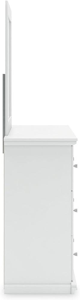 imageSignature Design by Ashley Hyanna Rustic SmoothGliding 6Drawer Dresser and Mirror with Safety Stop Light BrownWhite