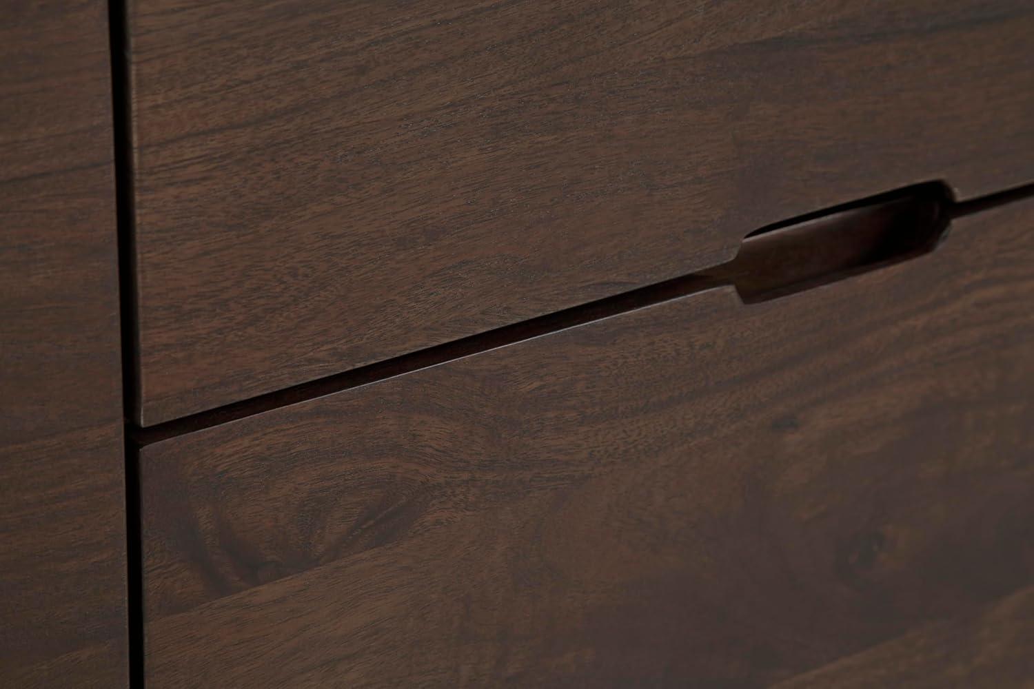 imageSignature Design by Ashley Kydler Modern 2Drawer Accent Cabinet with Shelf Dark Brown