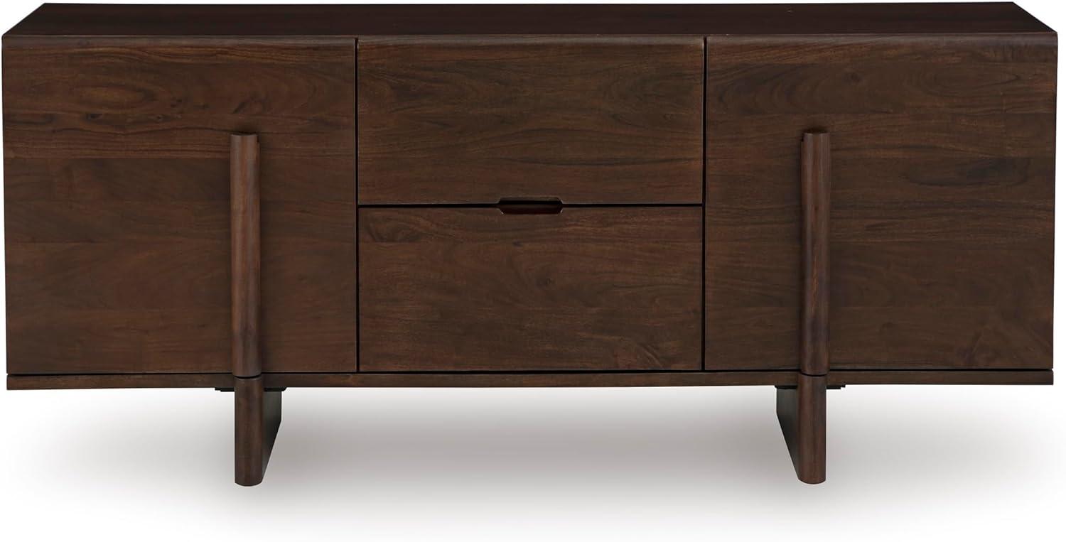 imageSignature Design by Ashley Kydler Modern 2Drawer Accent Cabinet with Shelf Dark Brown