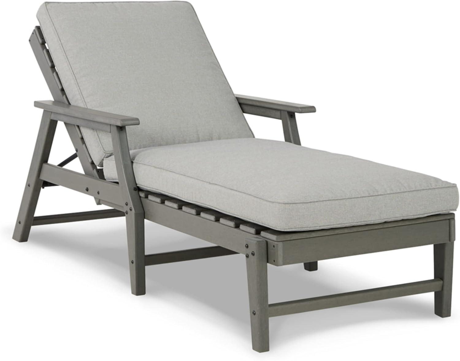 imageSignature Design by Ashley P802625 Visola Dining Table GrayChaise Lounge with Cushion