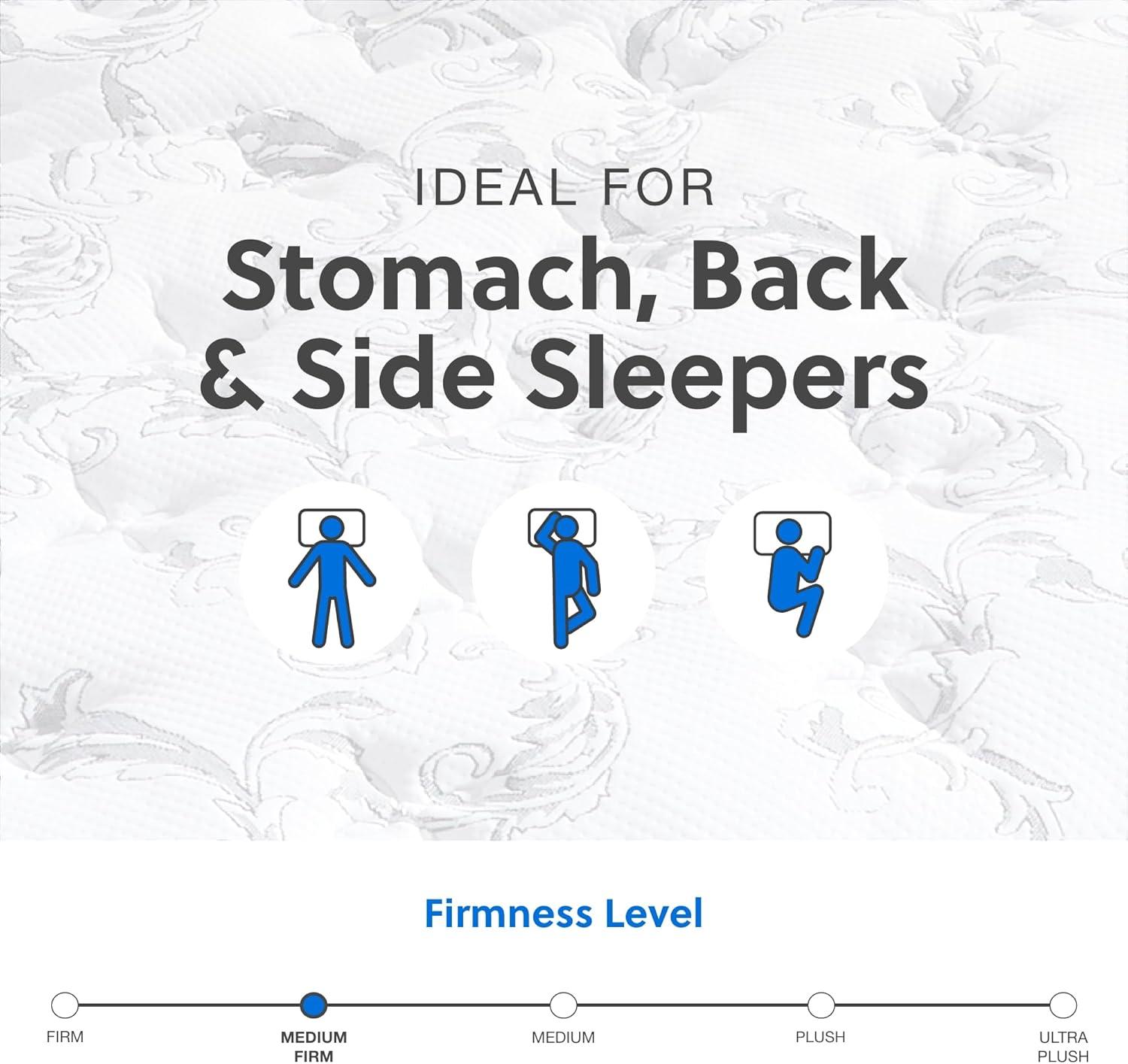 imageSignature Design by Ashley Queen Size Ultra Luxury 14 Inch Hyper Cool Hybrid Mattress with Cooling Gel Memory Foam Fiberglass Free Mattress In A BoxFull