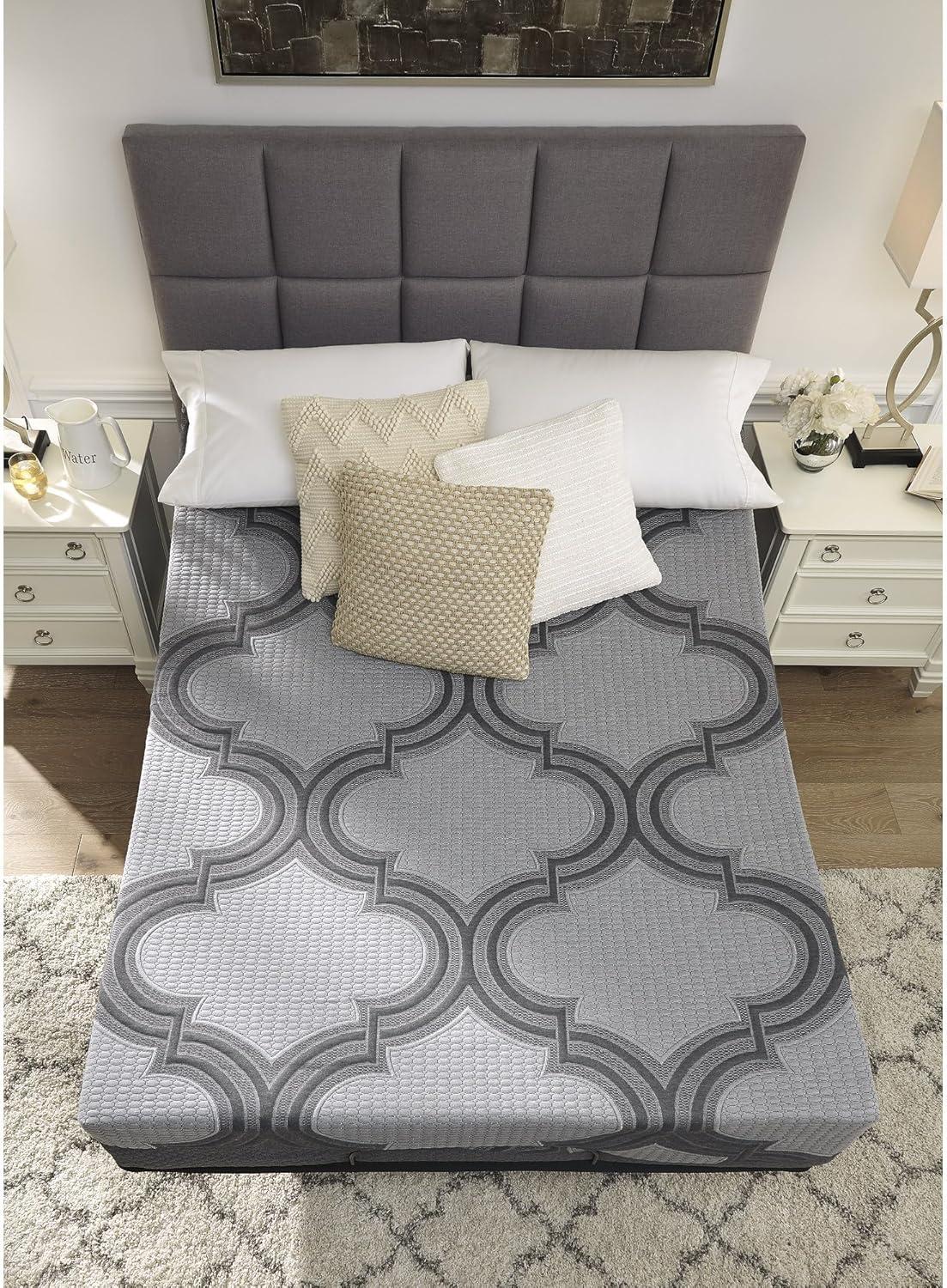 imageSignature Design by Ashley Queen Size Ultra Luxury 14 Inch Hyper Cool Hybrid Mattress with Cooling Gel Memory Foam Fiberglass Free Mattress In A BoxFull