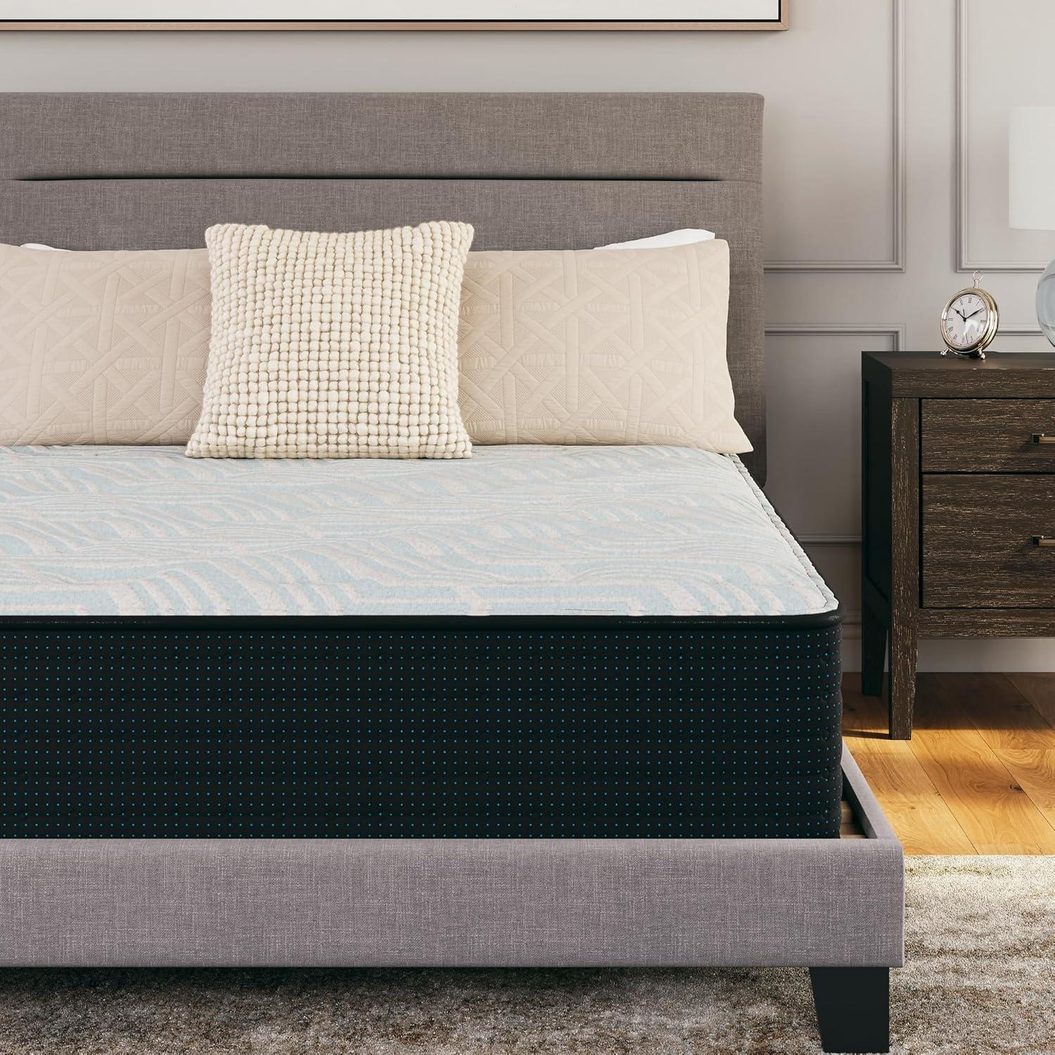 imageSignature Design by Ashley Queen Size Ultra Luxury 14 Inch Hyper Cool Hybrid Mattress with Cooling Gel Memory Foam Fiberglass Free Mattress In A BoxFull