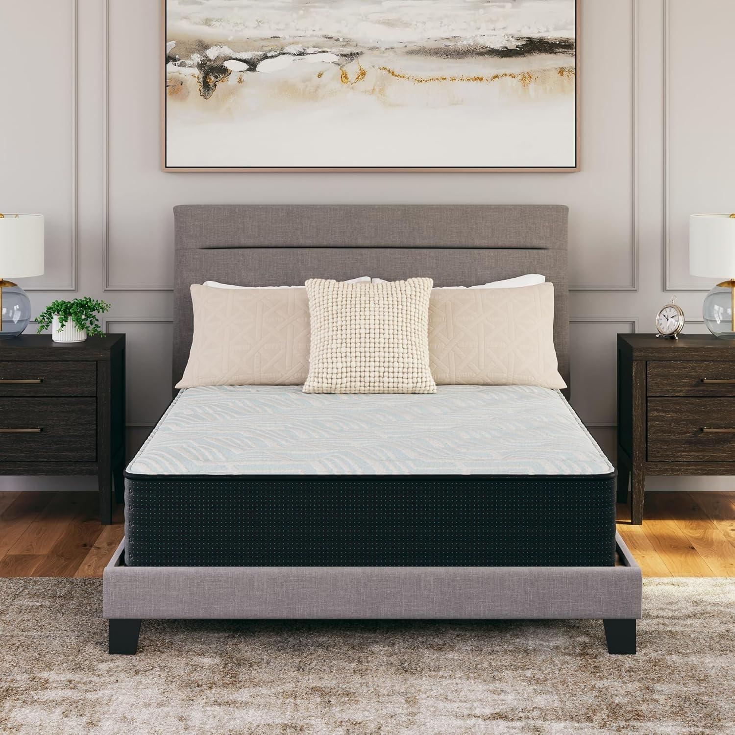 imageSignature Design by Ashley Queen Size Ultra Luxury 14 Inch Hyper Cool Hybrid Mattress with Cooling Gel Memory Foam Fiberglass Free Mattress In A BoxFull