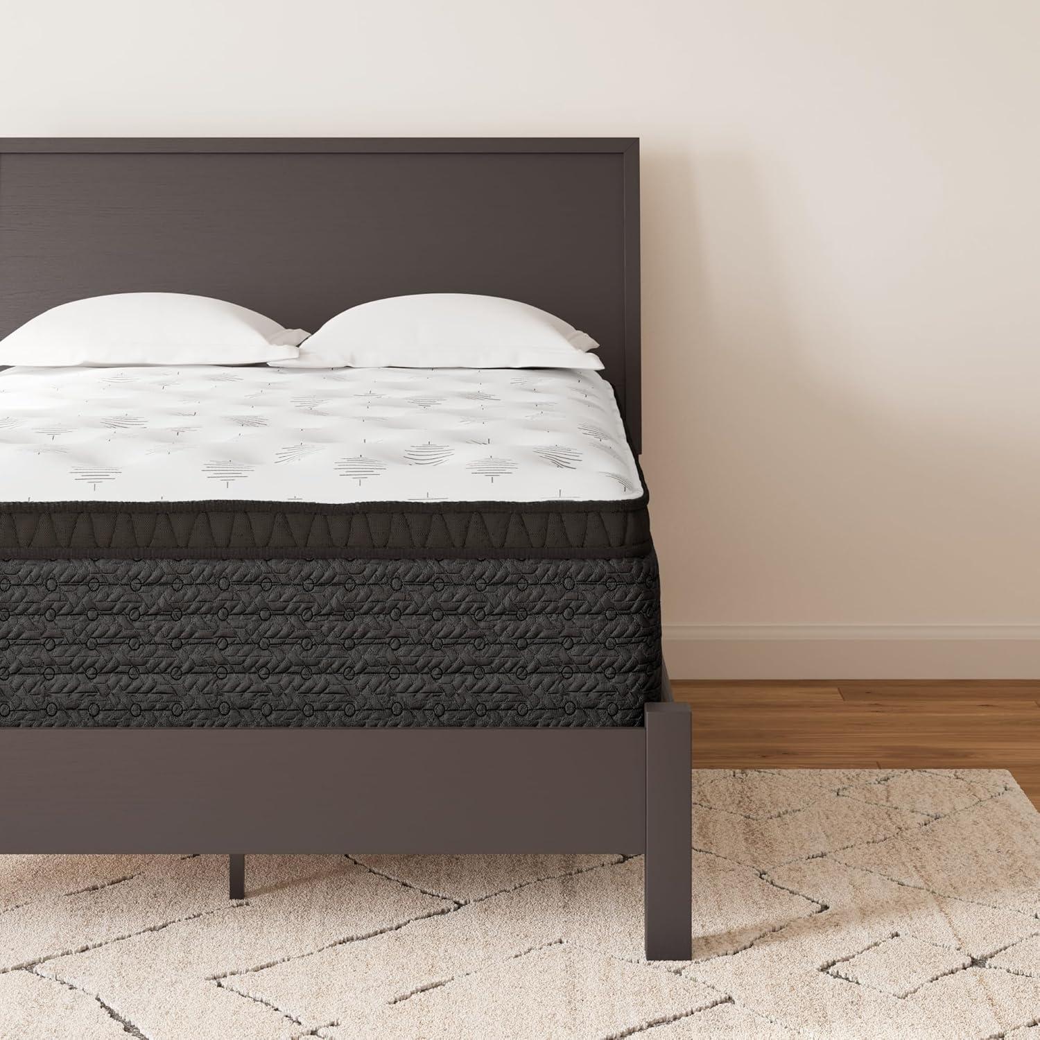 imageSignature Design by Ashley Queen Size Ultra Luxury 14 Inch Hyper Cool Hybrid Mattress with Cooling Gel Memory Foam Fiberglass Free Mattress In A BoxKing