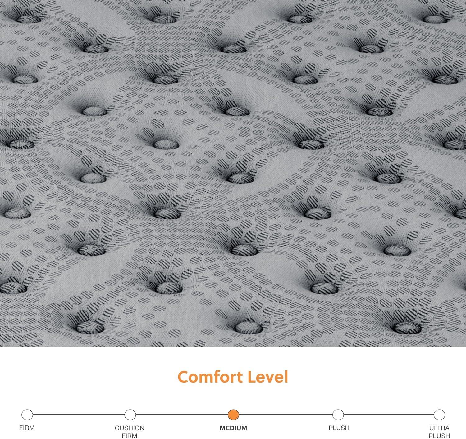 imageSignature Design by Ashley Queen Size Ultra Luxury 14 Inch Hyper Cool Hybrid Mattress with Cooling Gel Memory Foam Fiberglass Free Mattress In A BoxKing