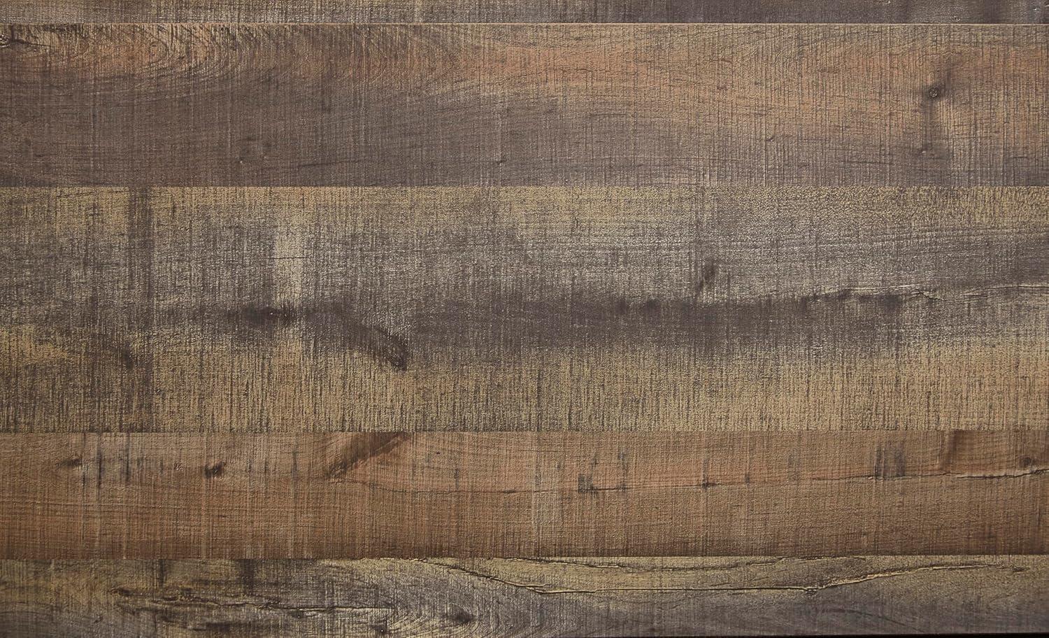 imageSignature Design by Ashley Trinell Rustic 6 Drawer Dresser with Safety Stop for Bedroom Dark Brown