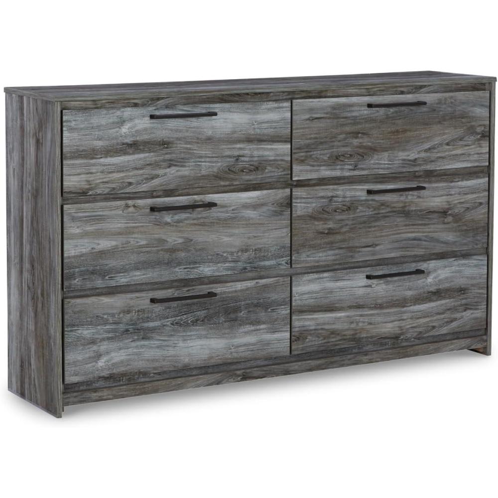 imageSignature Design by Ashley Baystorm Rustic Coastal 6 Drawer Dresser Smoky Gray