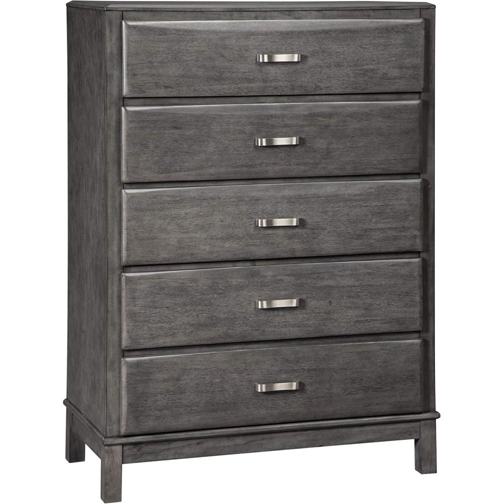 imageSignature Design by Ashley Caitbrook Contemporary 7 Drawer Dresser with Dovetail Construction Weathered Gray5 Drawer Chest
