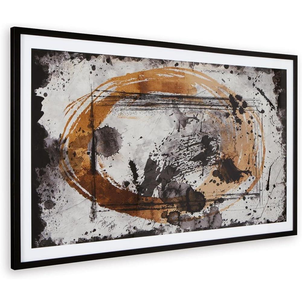 imageSignature Design by Ashley Clefting Contemporary Framed Wall Art 63x37 Black ampamp Dark Brown