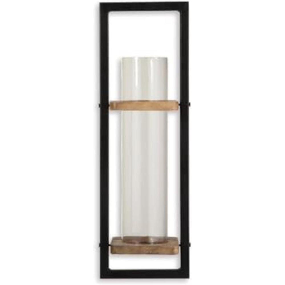 imageSignature Design by Ashley Colburn Rustic Wall Sconce with Candle Holder Black