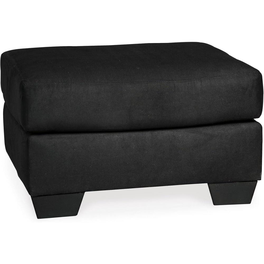 imageSignature Design by Ashley Darcy Casual Plush Square Accent Ottoman Grayish BrownBlack