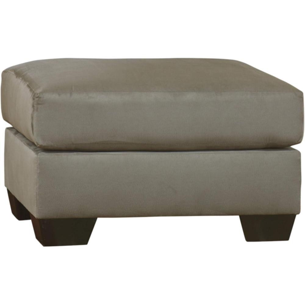 imageSignature Design by Ashley Darcy Casual Plush Square Accent Ottoman Grayish BrownGrey