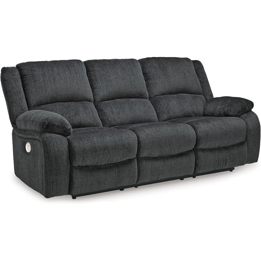 imageSignature Design by Ashley Draycoll Contemporary Power Reclining Sofa Dark GrayGrey