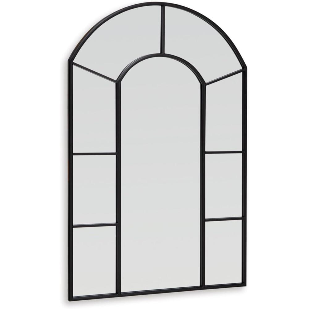 imageSignature Design by Ashley Evengton Modern Arched Wall Mounted Metal Accent Mirror Black