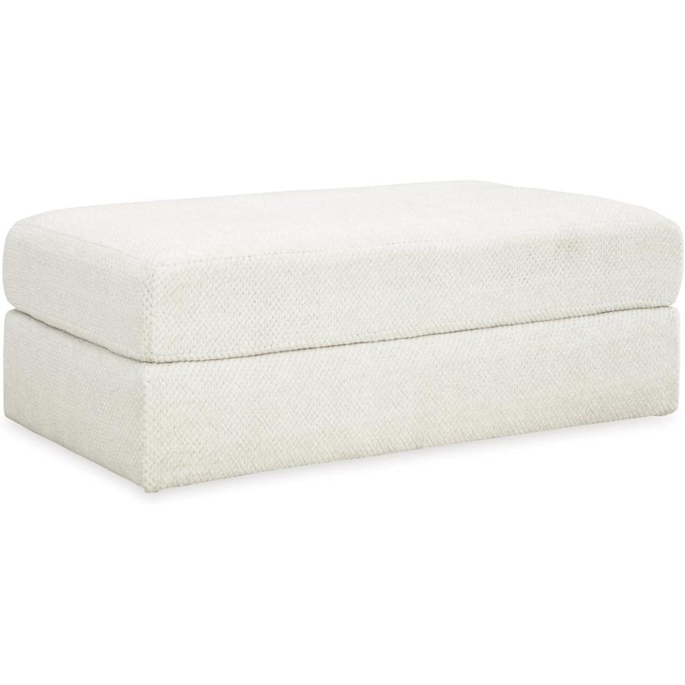 imageSignature Design by Ashley Karinne Contemporary Upholstered Oversized Accent Ottoman with NonSkid Legs WhiteWhite