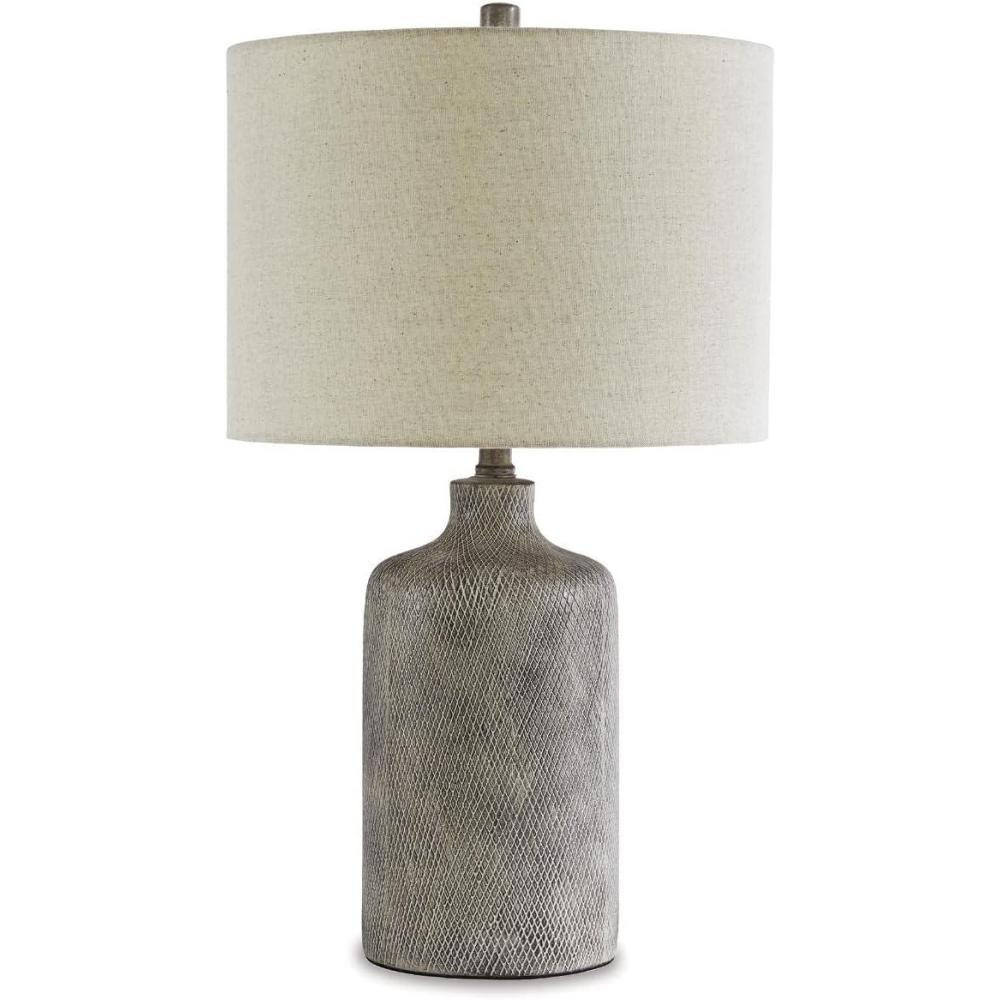 imageSignature Design by Ashley Linus Modern 25quot Ceramic Table Lamp Natural Stone FinishAntique black