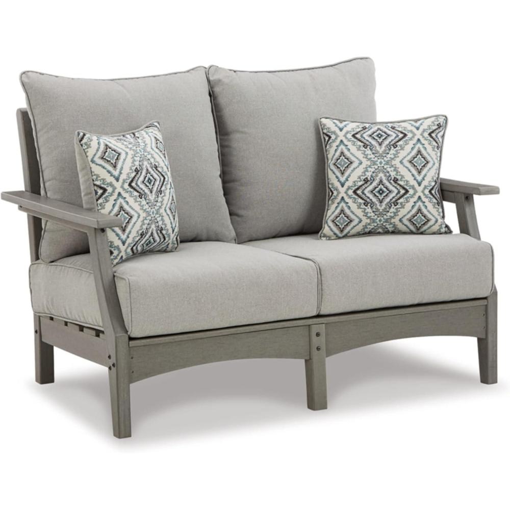 imageSignature Design by Ashley P802625 Visola Dining Table GrayLoveseat