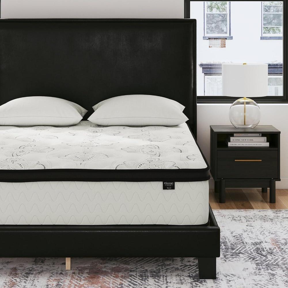 imageSignature Design by Ashley Queen Size Ultra Luxury 14 Inch Hyper Cool Hybrid Mattress with Cooling Gel Memory Foam Fiberglass Free Mattress In A BoxKing US Standard