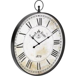 Signature Design by Ashley Augustina Traditional Round Metal Wall Clock, 31 x 37 in, Black