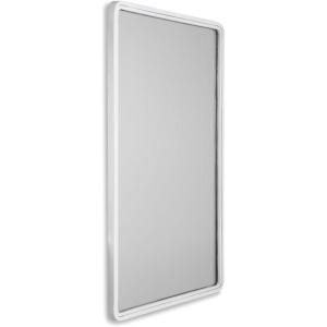 Signature Design by Ashley Brocky 24″ Contemporary Rectangular Wall Mounted Accent Mirror, White(White)