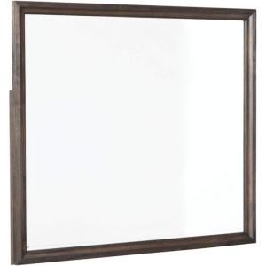 Signature Design by Ashley Brueban Transitional Contemporary 40 x 36 Bedroom Mirror, Chestnut Brown