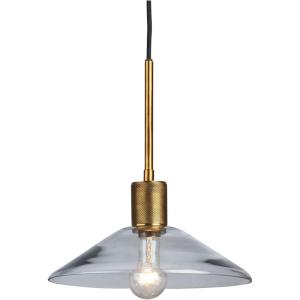 Signature Design by Ashley Chaness Industrial Glass Pendant Light, Brass