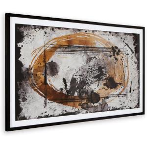 Signature Design by Ashley Clefting Contemporary Framed Wall Art, 63×37, Black & Dark Brown