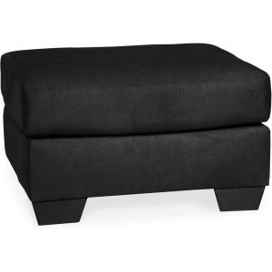 Signature Design by Ashley Darcy Casual Plush Square Accent Ottoman, Grayish Brown(Black)