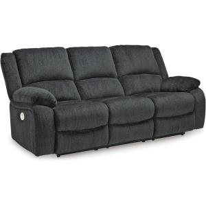 Signature Design by Ashley Draycoll Contemporary Power Reclining Sofa, Dark Gray(Grey)