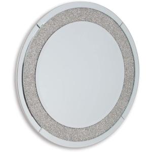 Signature Design by Ashley Kingsleigh Glam Beaded Crystal Accent Mirror, Silver(32″L x 32″W)