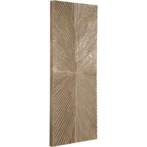 Signature Design by Ashley Lenora Rustic Sunburst Wood 20 x 48 Inch Wall Decor, Brown