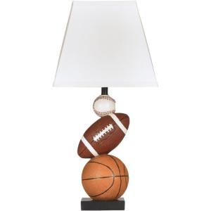 Signature Design by Ashley Nyx Youth 24″ Baseball & Football Athletic Table Lamp, Brown & Orange(Sport-Themed)
