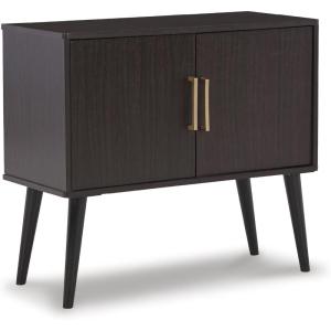 Signature Design by Ashley Orinfield Contemporary Accent Cabinet with 2 Doors, Dark Brown(Dark Brown)