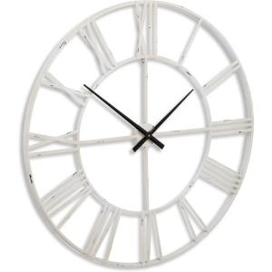 Signature Design by Ashley Paquita Vintage Roman Numeral Round Wall Clock, 36 x 36 Inches, Antique Gray(White)
