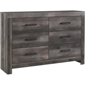 Signature Design by Ashley Wynnlow Rustic 6 Drawer Dresser, Weathered Gray(Grey)