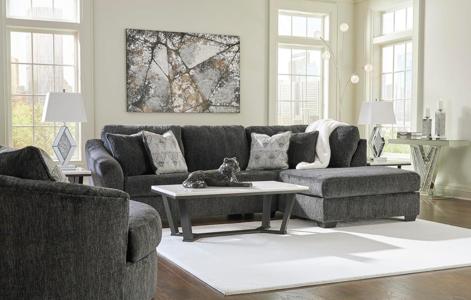 imageSignature Design by Ashley Alesbury Retro Oversized Swivel Accent Chair Dark BrownDark Gray