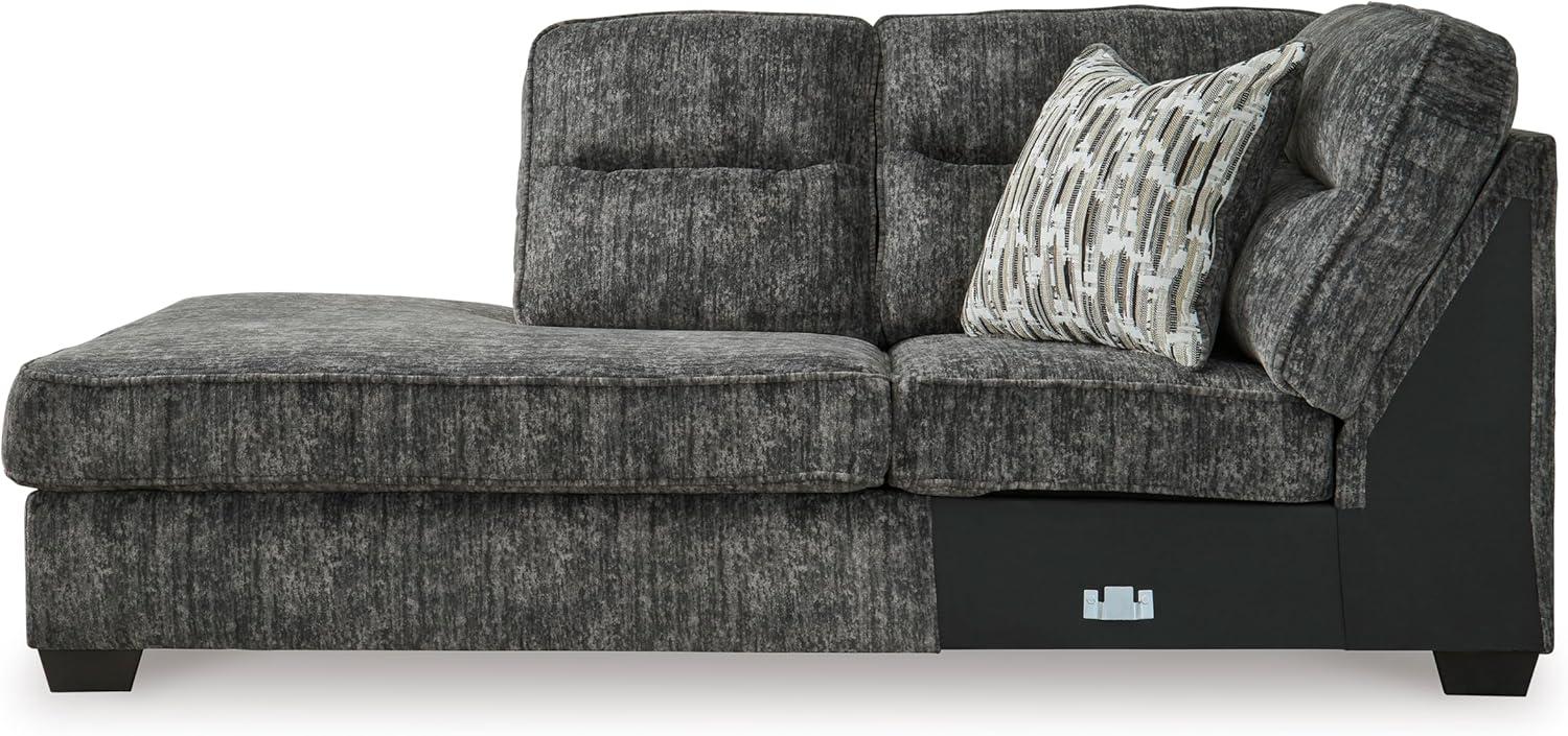 imageSignature Design by Ashley Lonoke Casual LeftArm Facing 2Piece Sectional with Chaise Loose Seat Cushions Throw Pillows Included GrayGunmetal