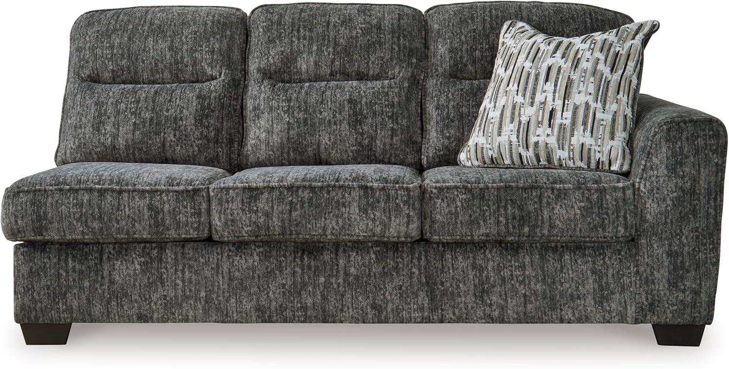 imageSignature Design by Ashley Lonoke Casual LeftArm Facing 2Piece Sectional with Chaise Loose Seat Cushions Throw Pillows Included GrayGunmetal